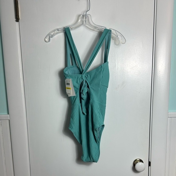 NWT Becca Women's Line In The Sand One-Piece Swimsuit Teal Size Medium - Picture 6 of 10